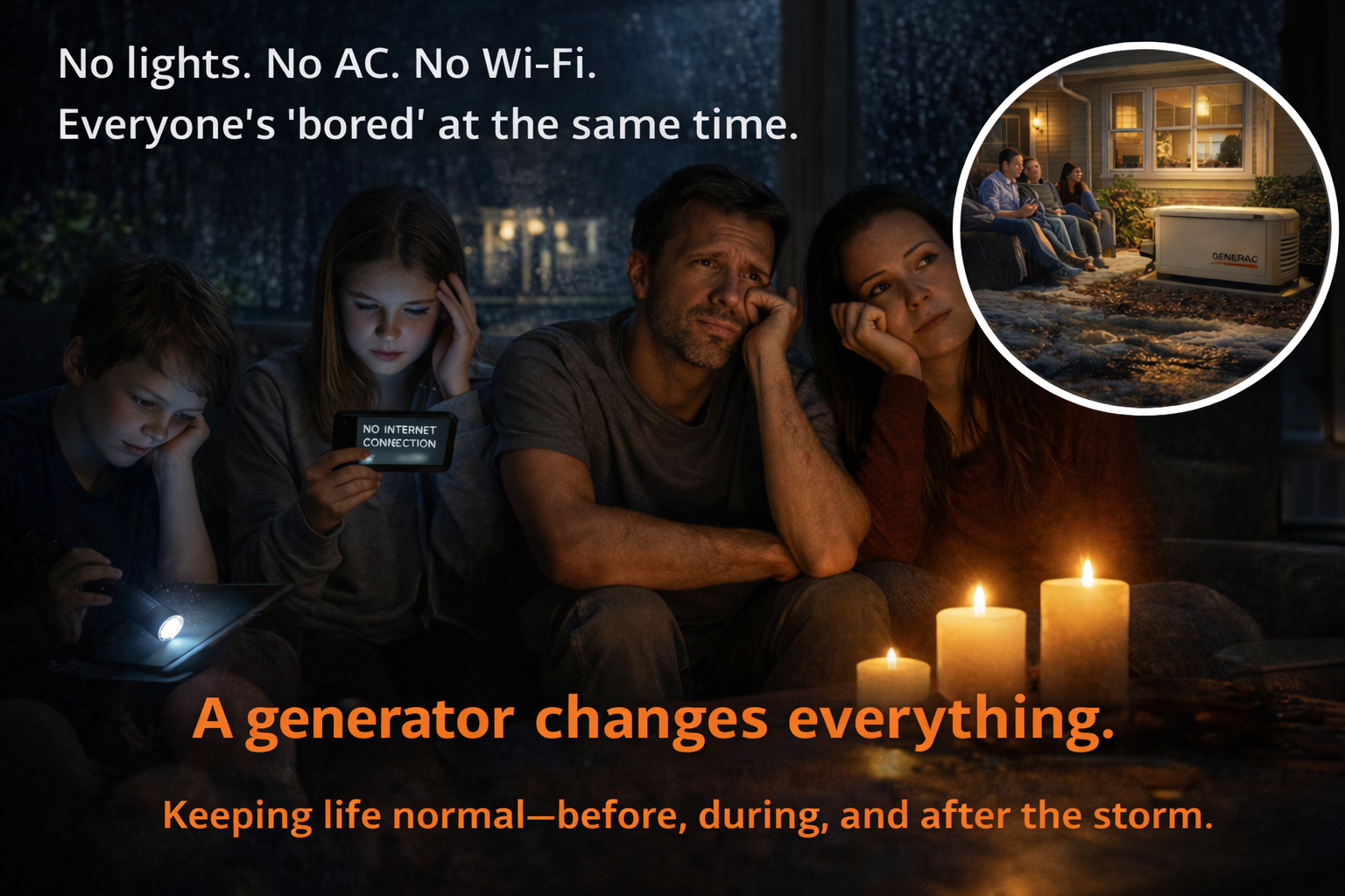 Power outage vs. generator solution